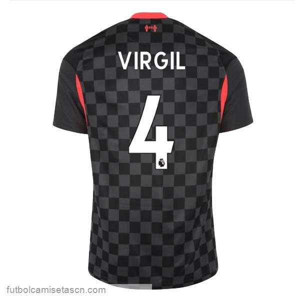 Camiseta Liverpool NO.4 Virgil 3ª 2020/21 Negro